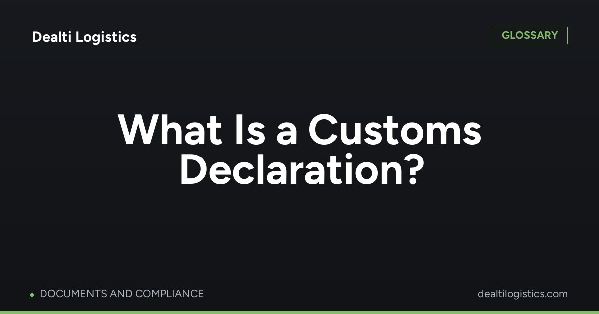 Customs Declaration