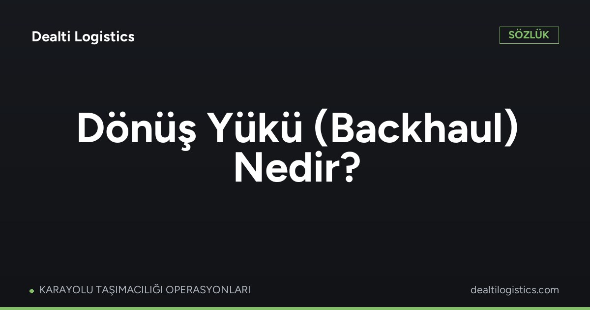 Dönüş Yükü (Backhaul)